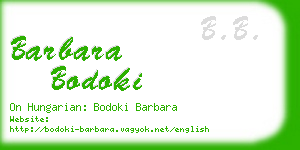 barbara bodoki business card